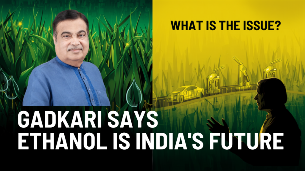 Timeline infographic comparing Brazil's ethanol transition from 1975 to 2003 with India's ethanol blending journey from 2003 to 2025, highlighting major milestones, flex-fuel adoption, and the E20 blending roadmap.