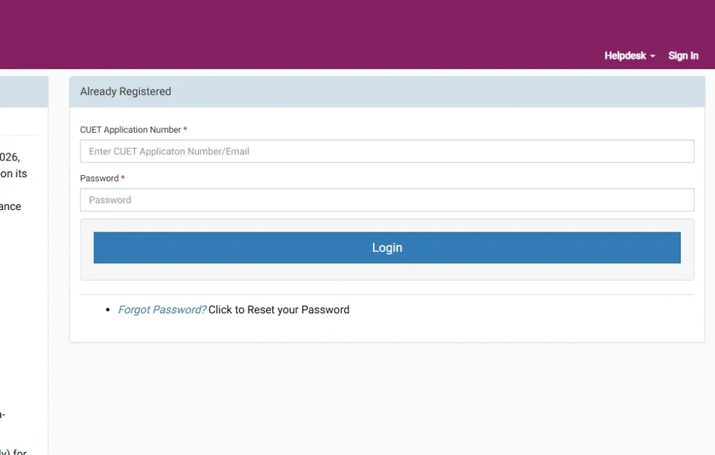 Annotated mockup of the Delhi University CSAS dashboard login page showing arrows pointing to the application number and password fields for student login.